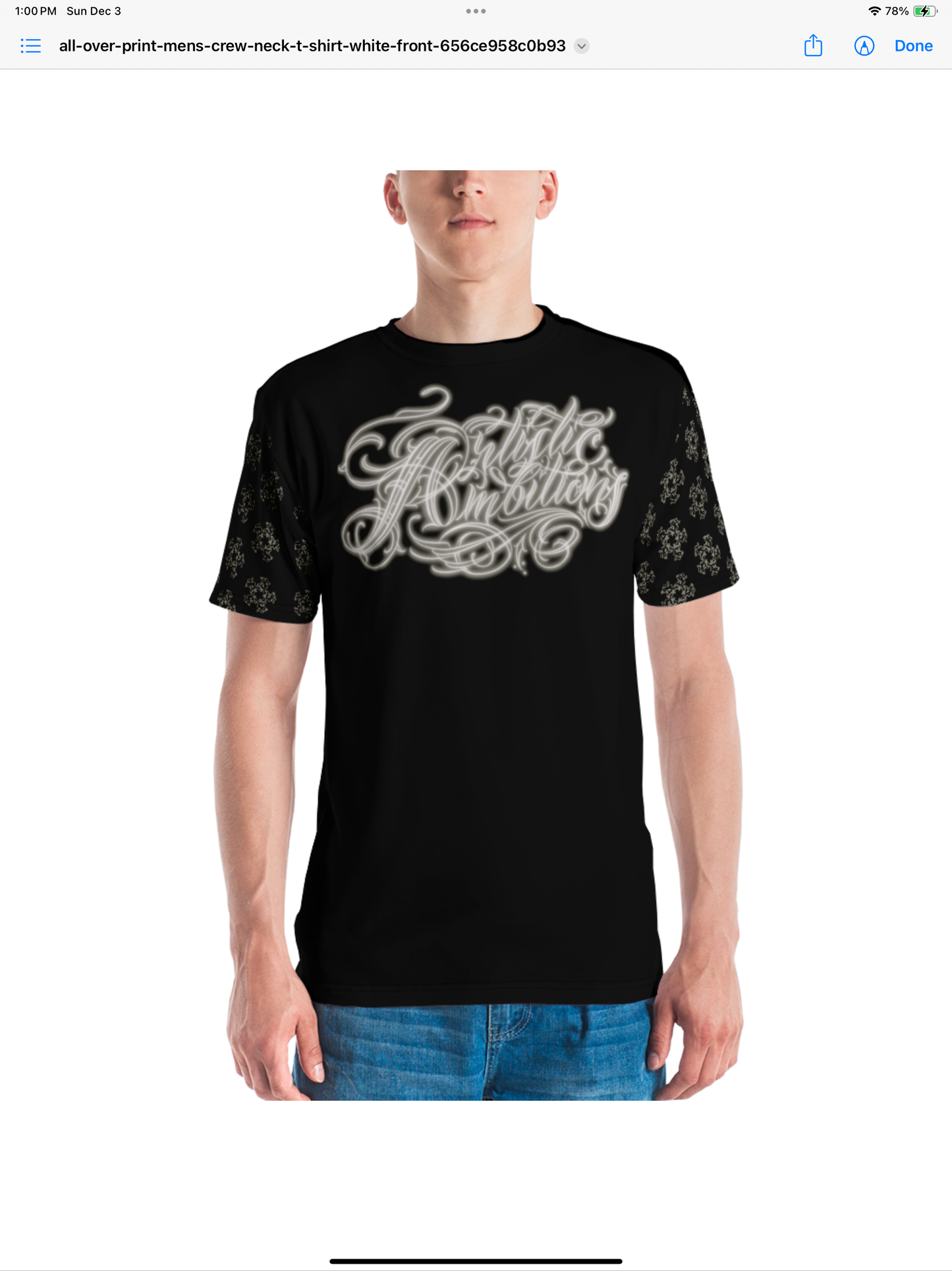 Lightweight T “artistic ambitions”