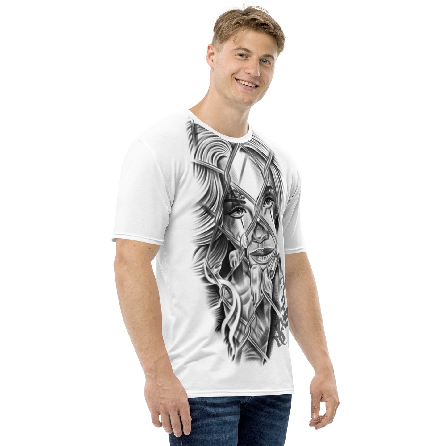 Lightweight T -white “On the Outside Looking In”