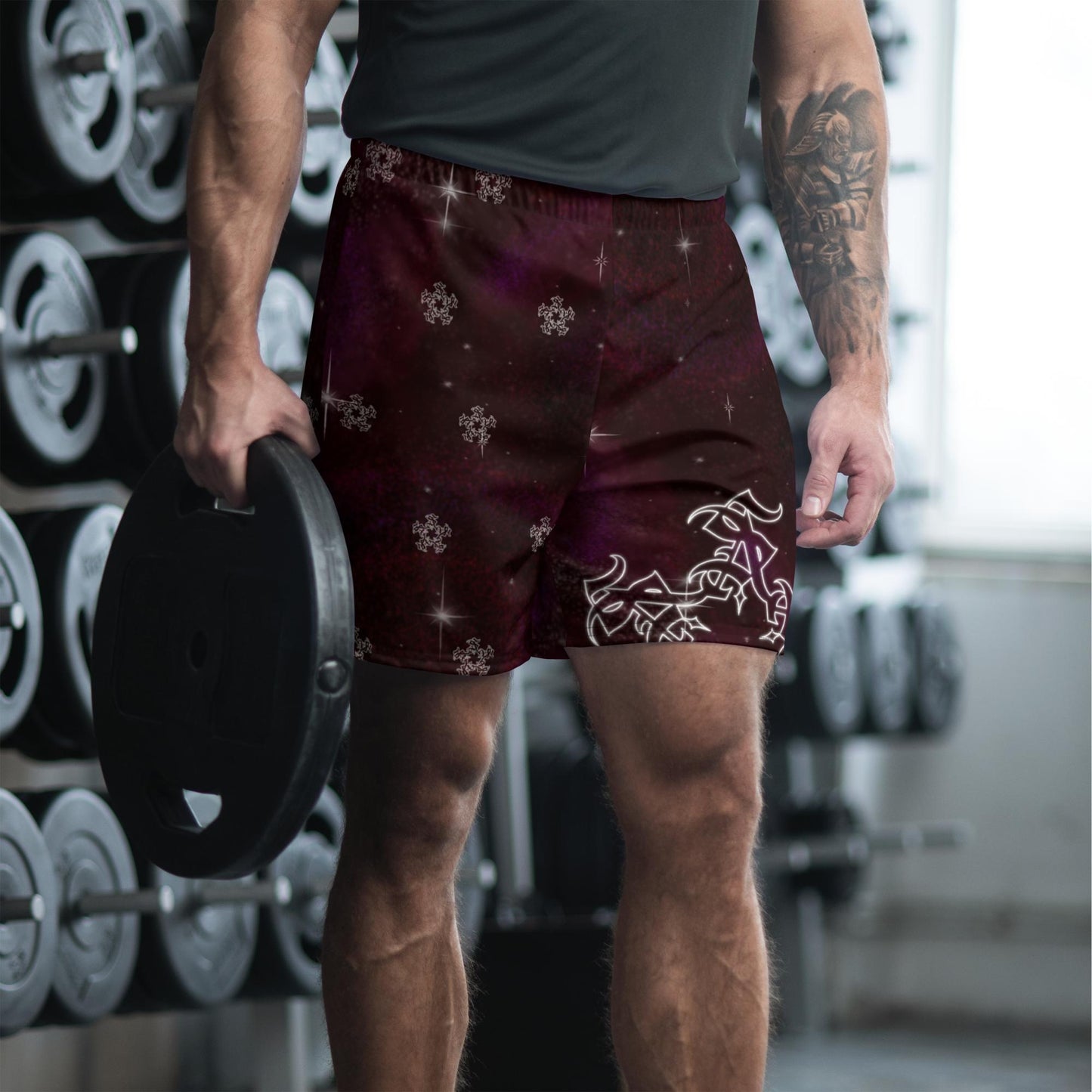 Athletic Shorts “Burgundy Cosmos”