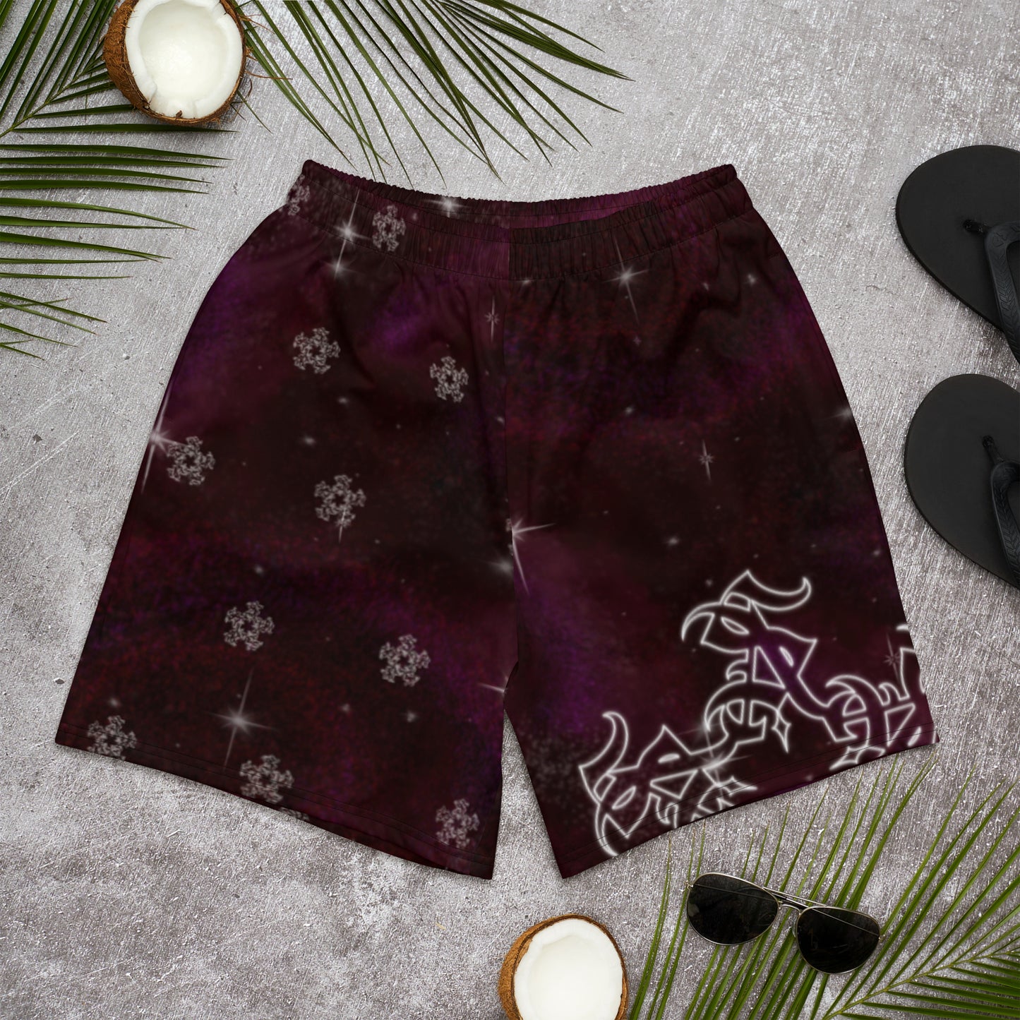 Athletic Shorts “Burgundy Cosmos”