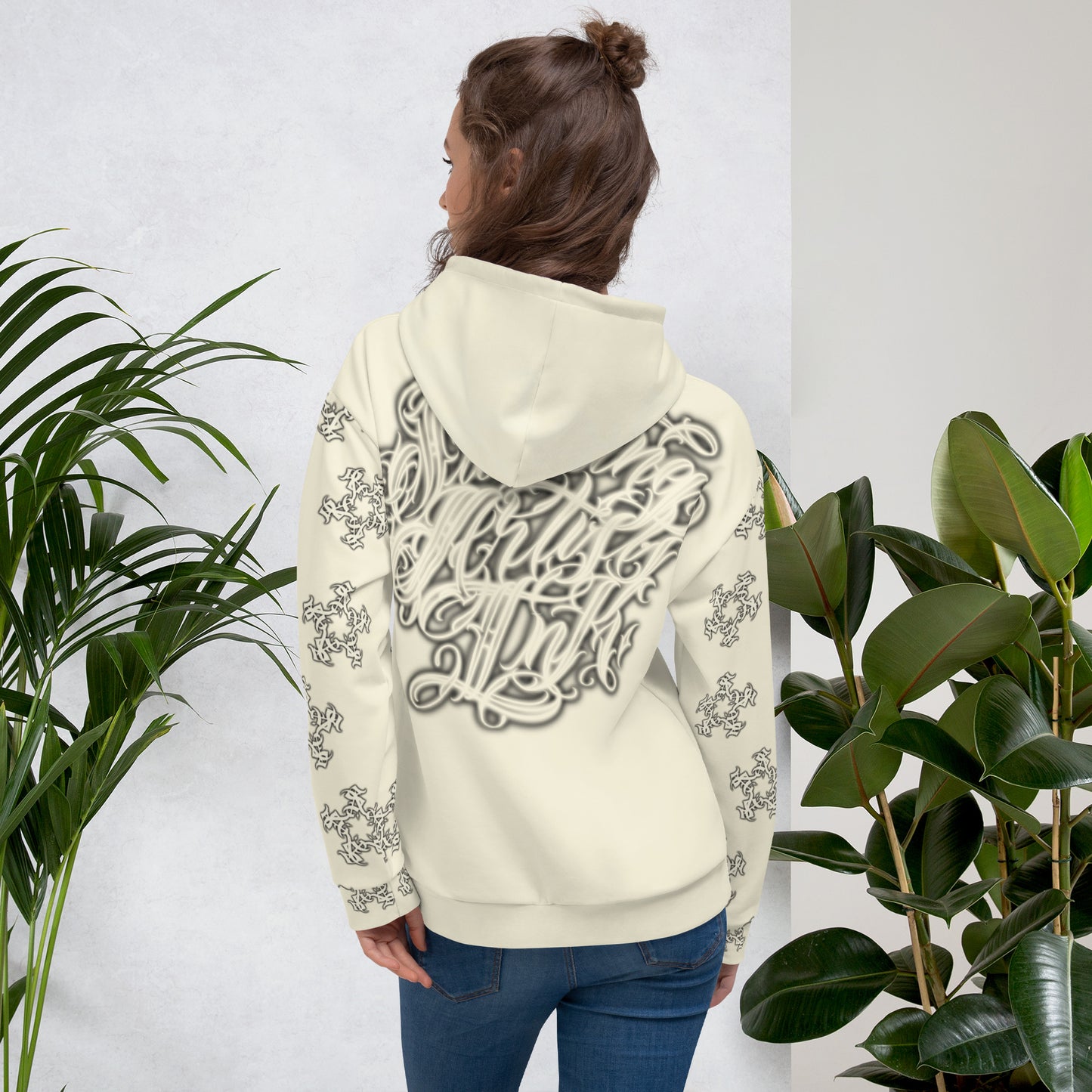 Apricot white sweat suit