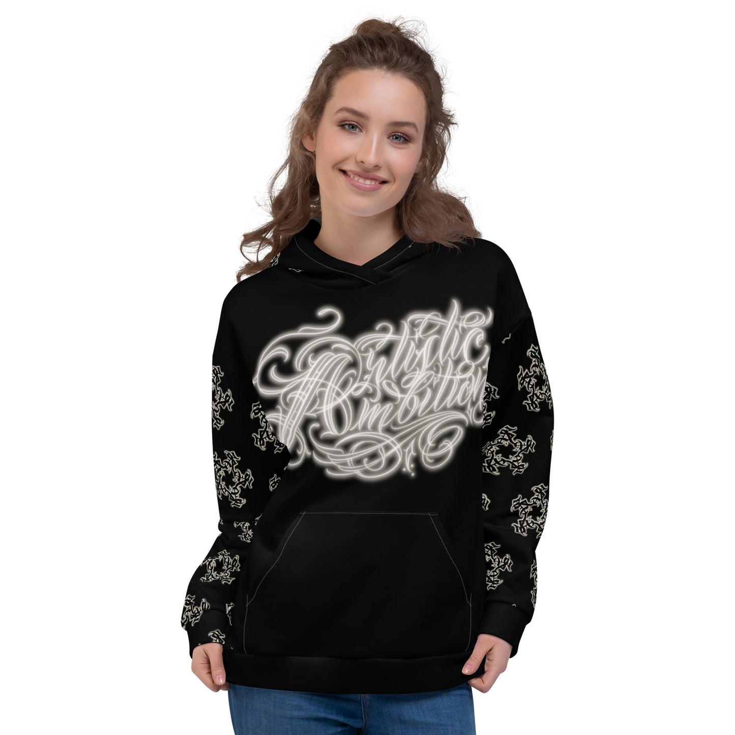 Black and apricot white Hoody & Sweats