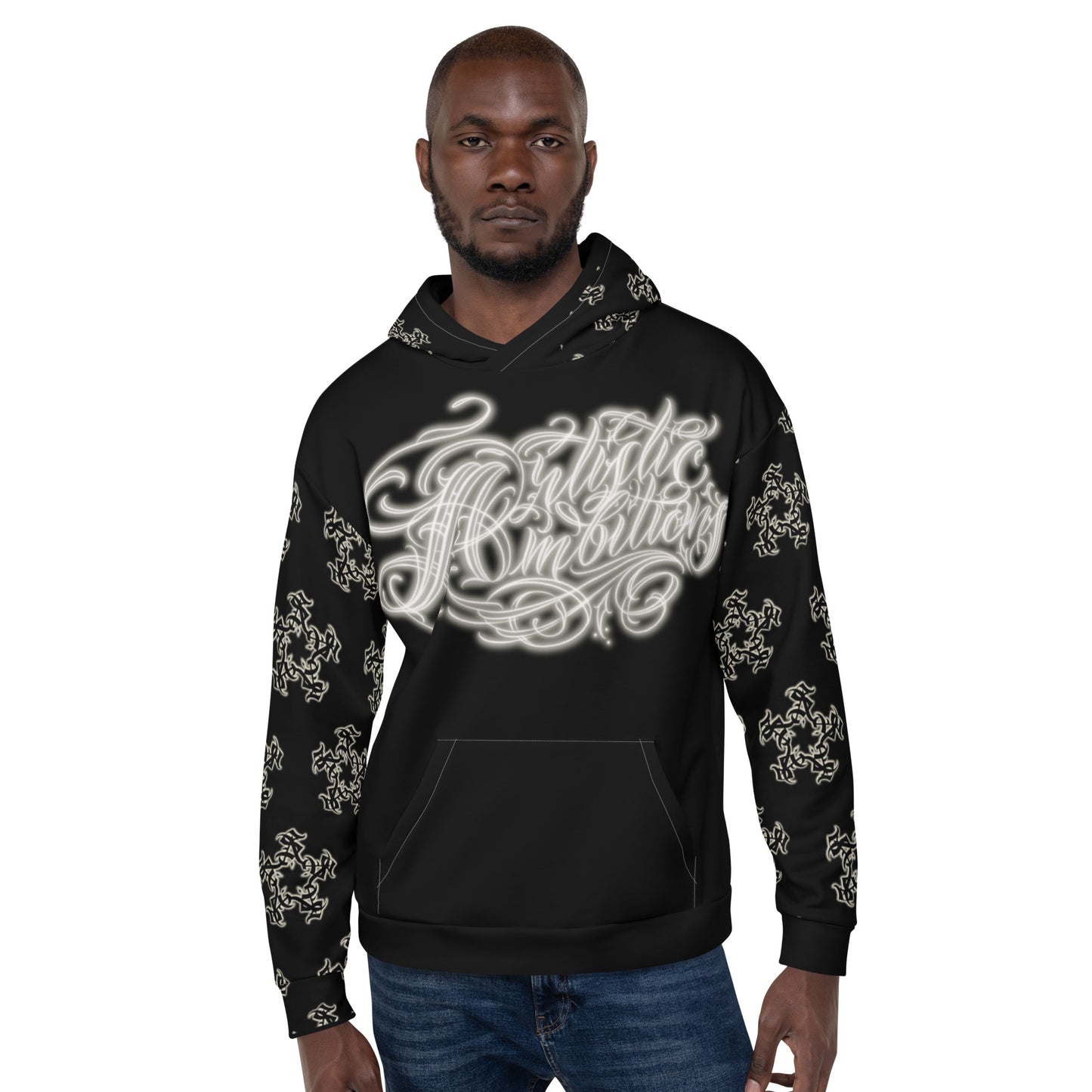 Black and apricot white Hoody & Sweats