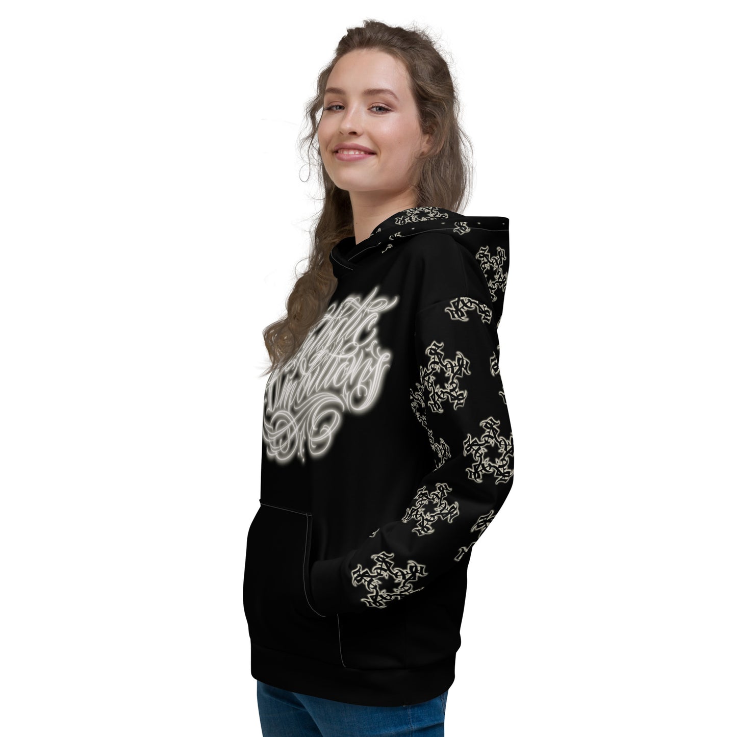 Black and apricot white Hoody & Sweats