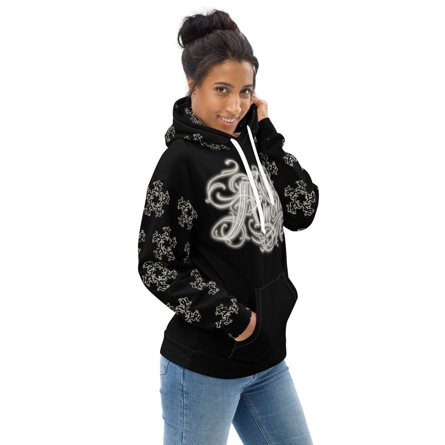 Black and apricot white Hoody & Sweats