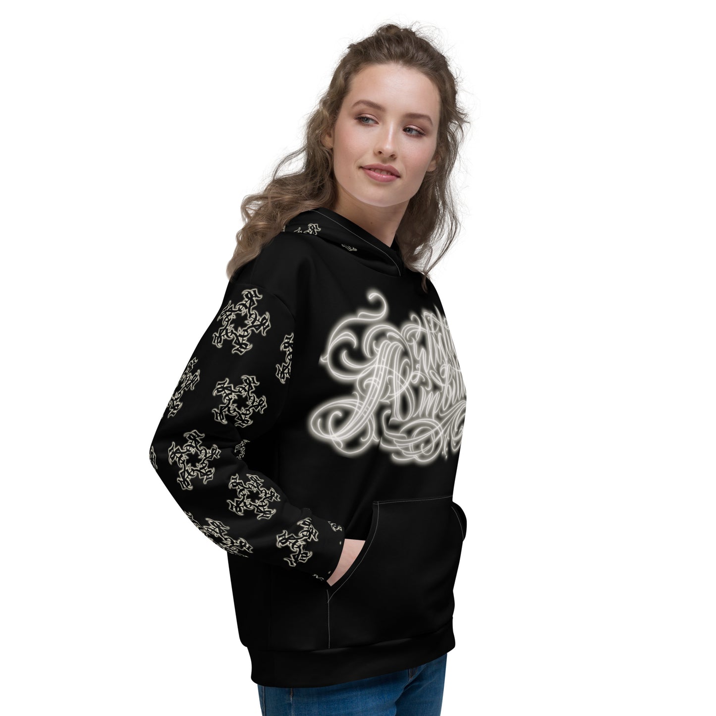 Black and apricot white Hoody & Sweats