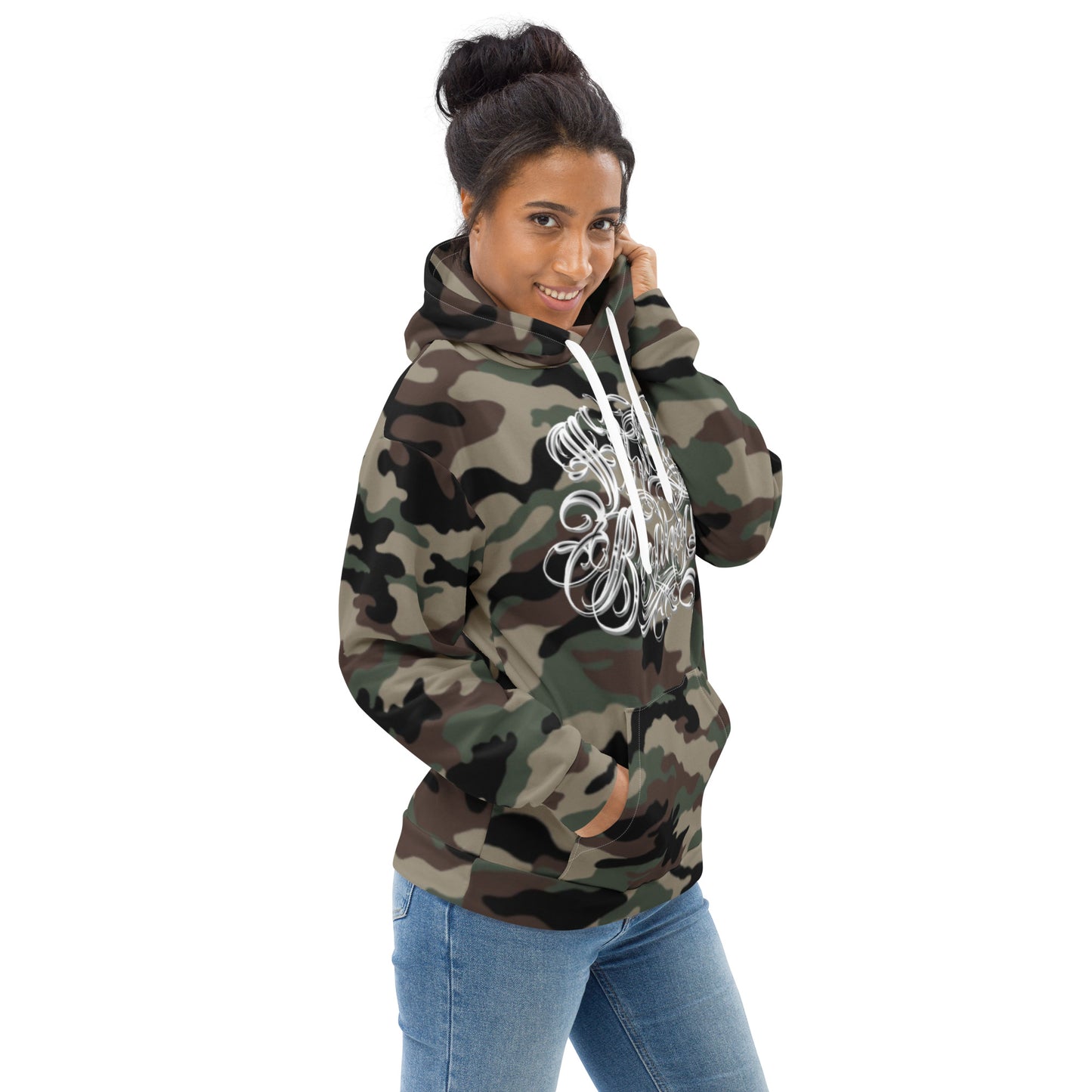 Hoodie - camo green “Strictly Business”