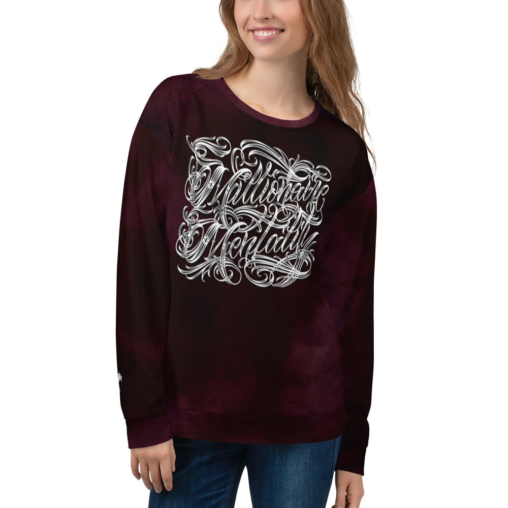 Sweatshirt - Burgundy Storm “Millionaire Mentality”