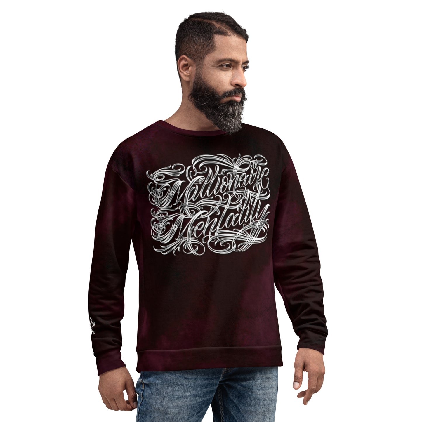 Sweatshirt - Burgundy Storm “Millionaire Mentality”