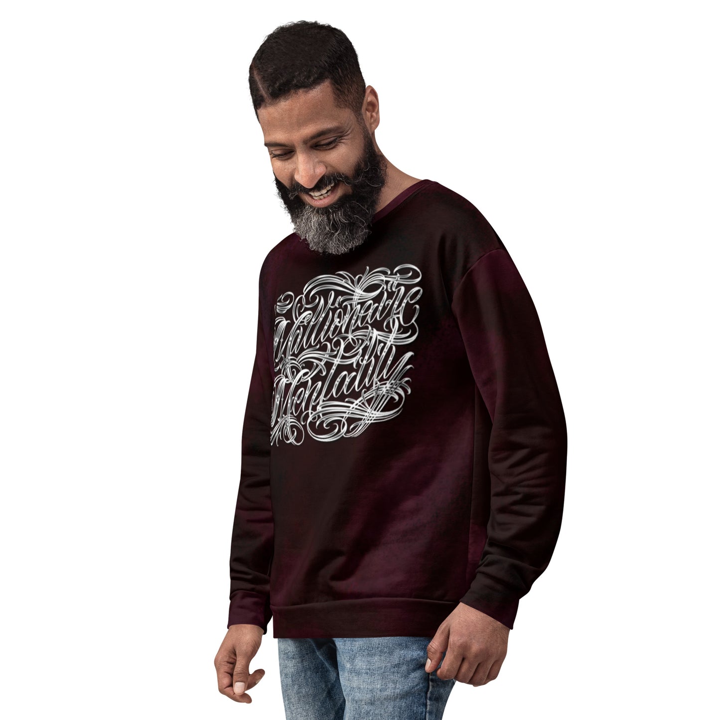 Sweatshirt - Burgundy Storm “Millionaire Mentality”