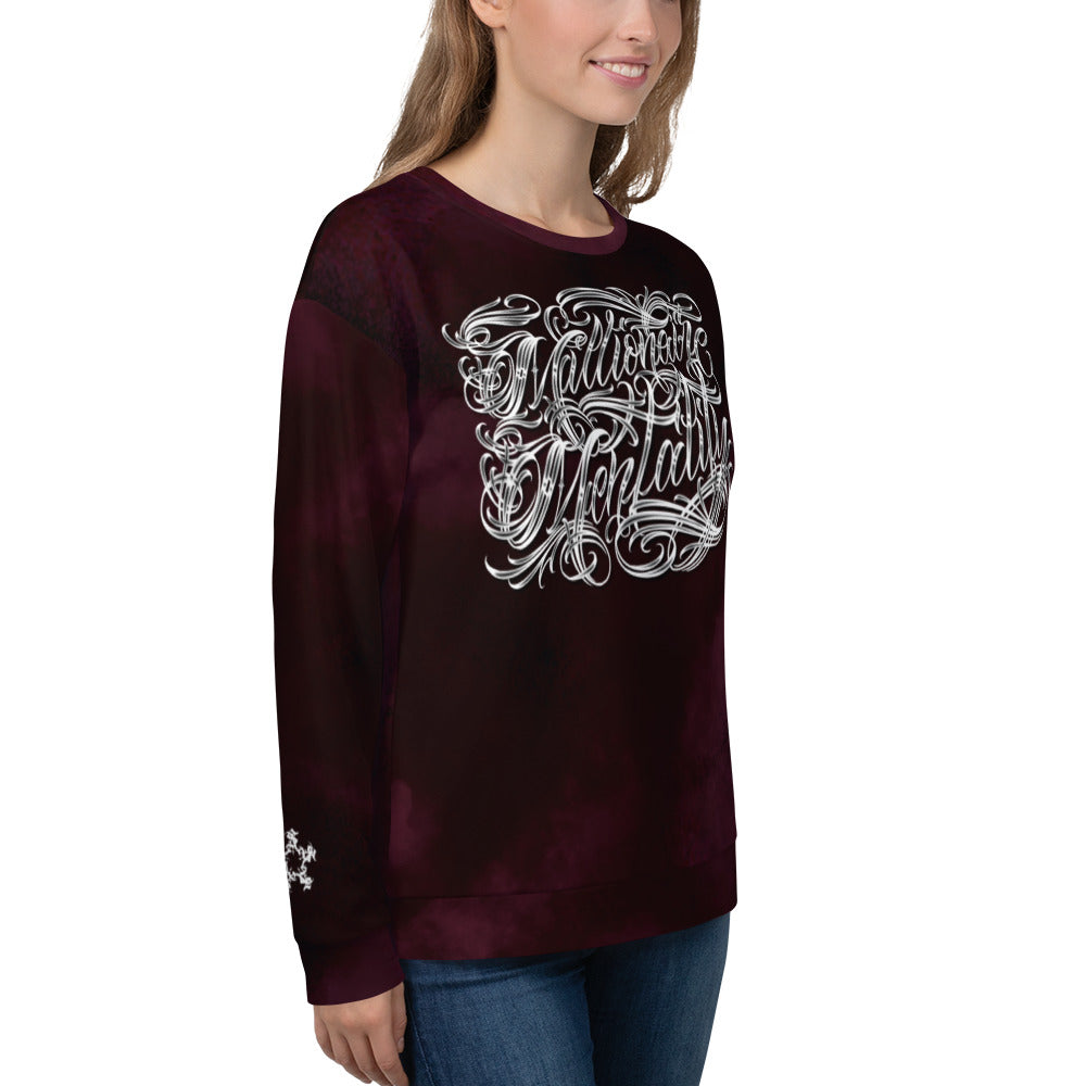 Sweatshirt - Burgundy Storm “Millionaire Mentality”