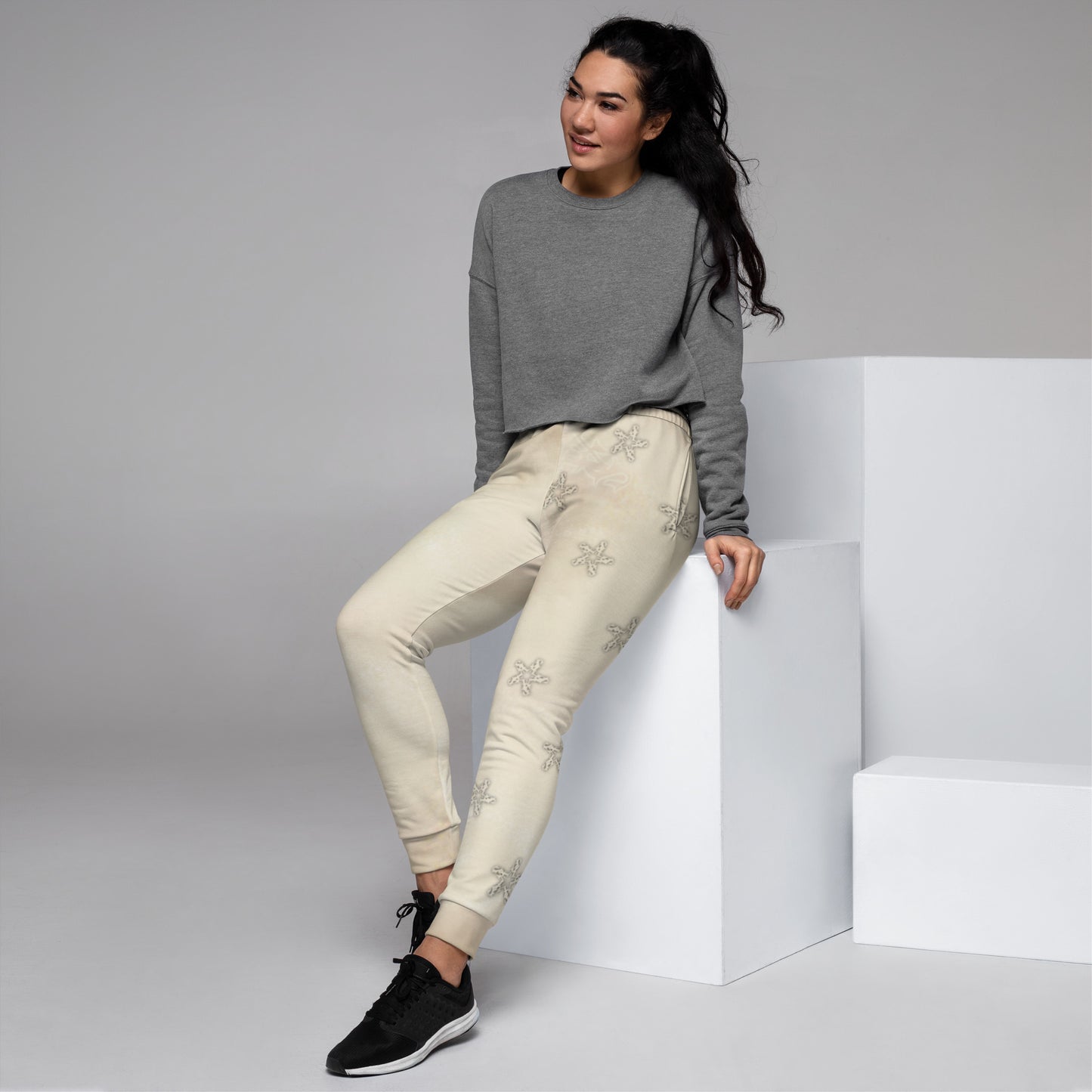 Women's Joggers - White Apricot