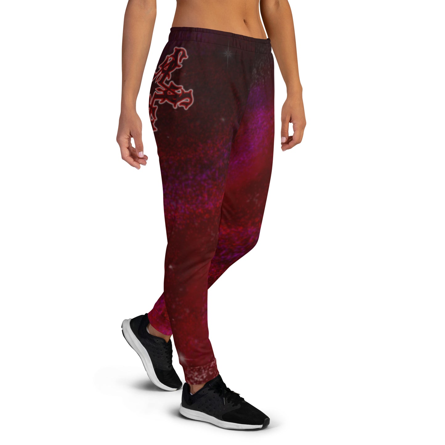 Joggers - Burgundy galaxy Print