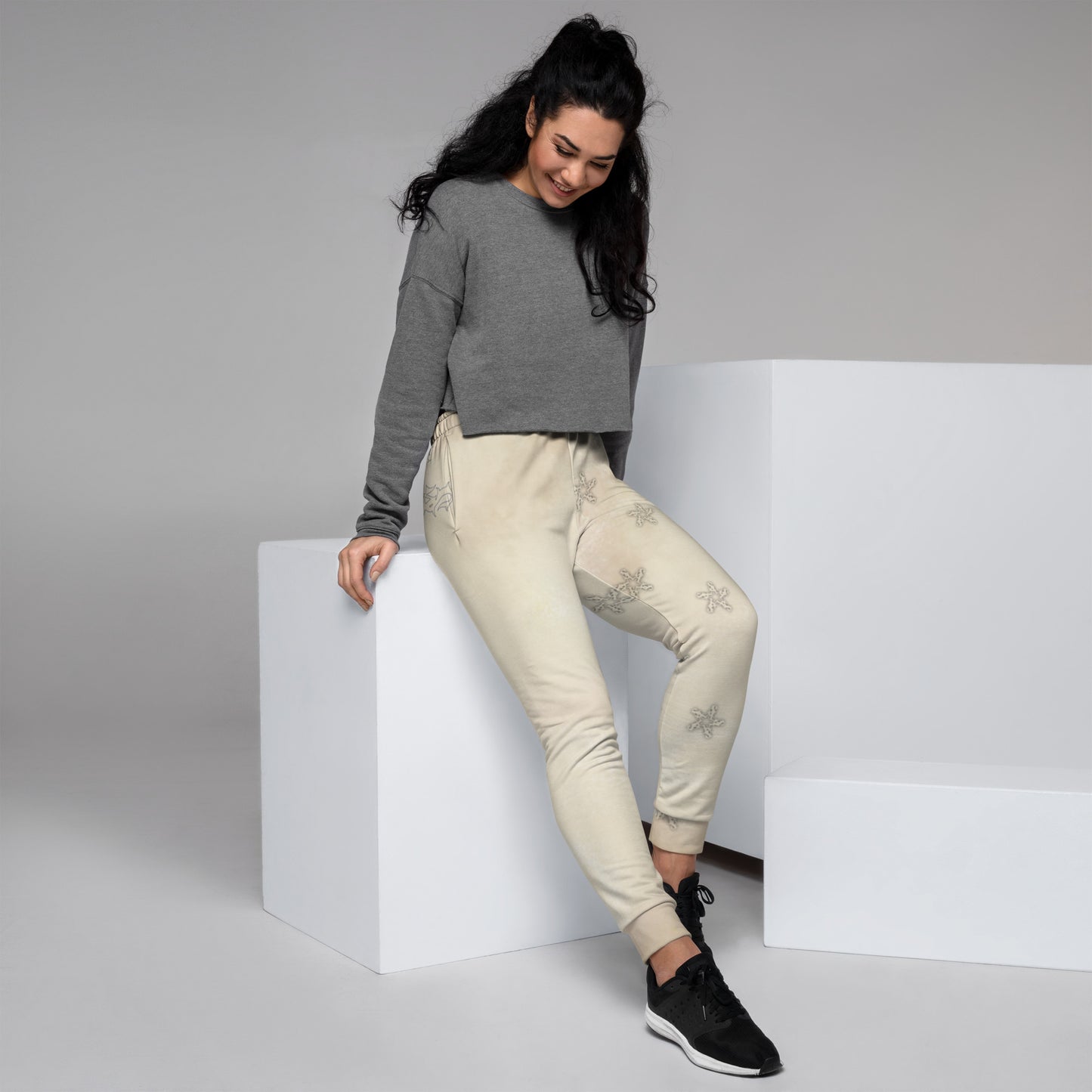 Women's Joggers - White Apricot