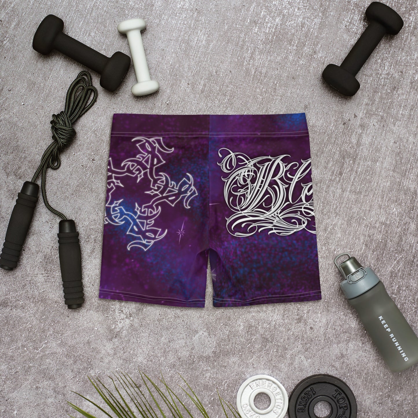 Yoga Shorts “Plum Cosmos”