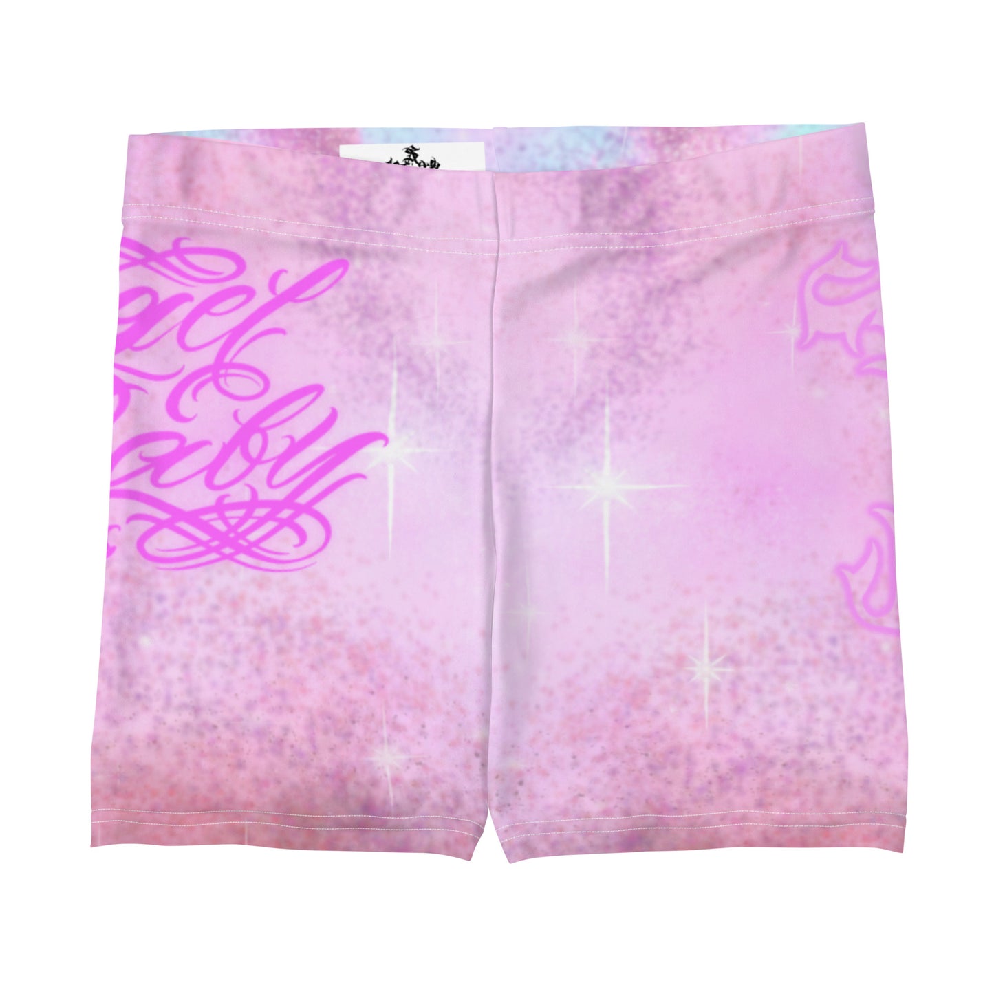 yoga Shorts - Pink “Angel Baby”