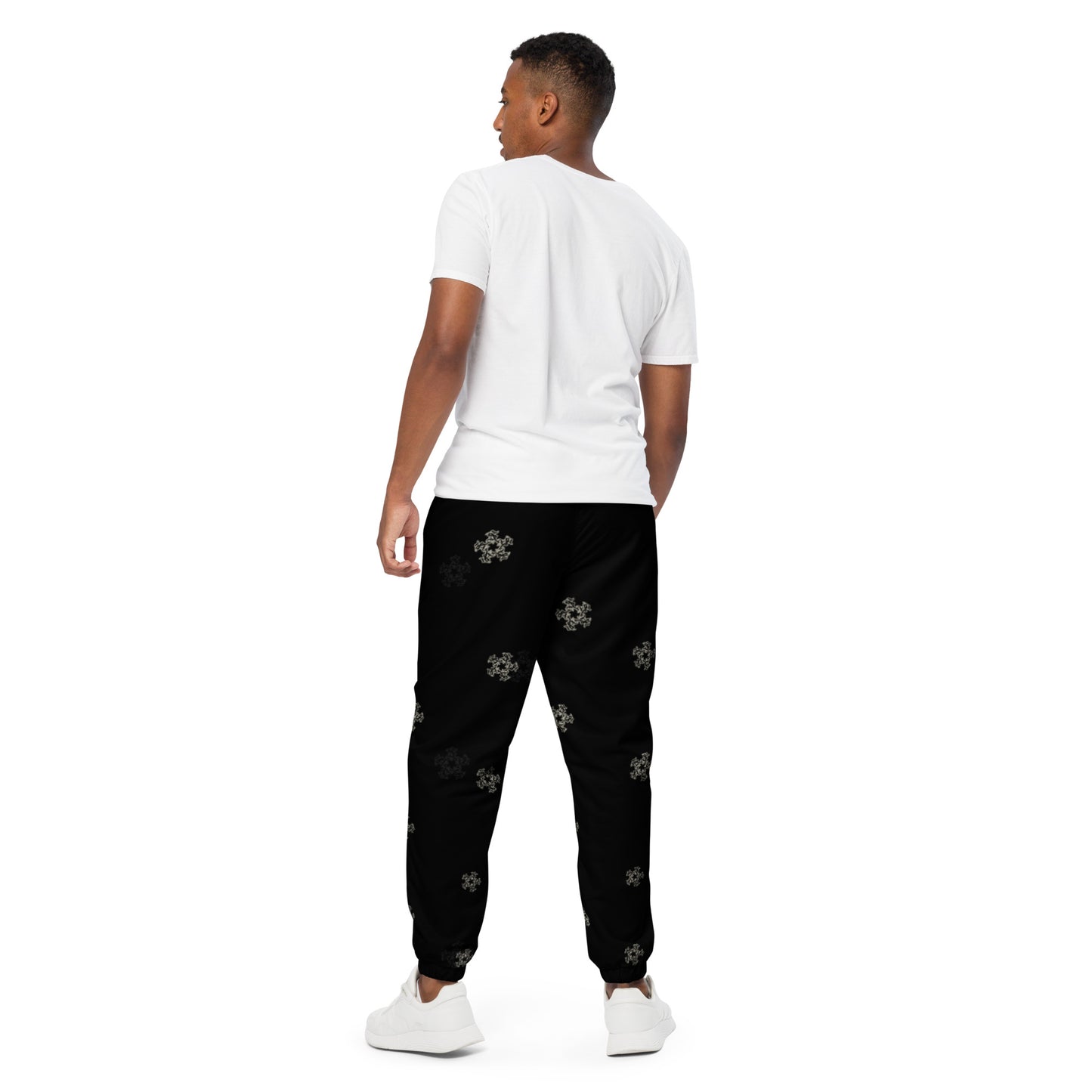 Track Pants Star Flake Print - Blk