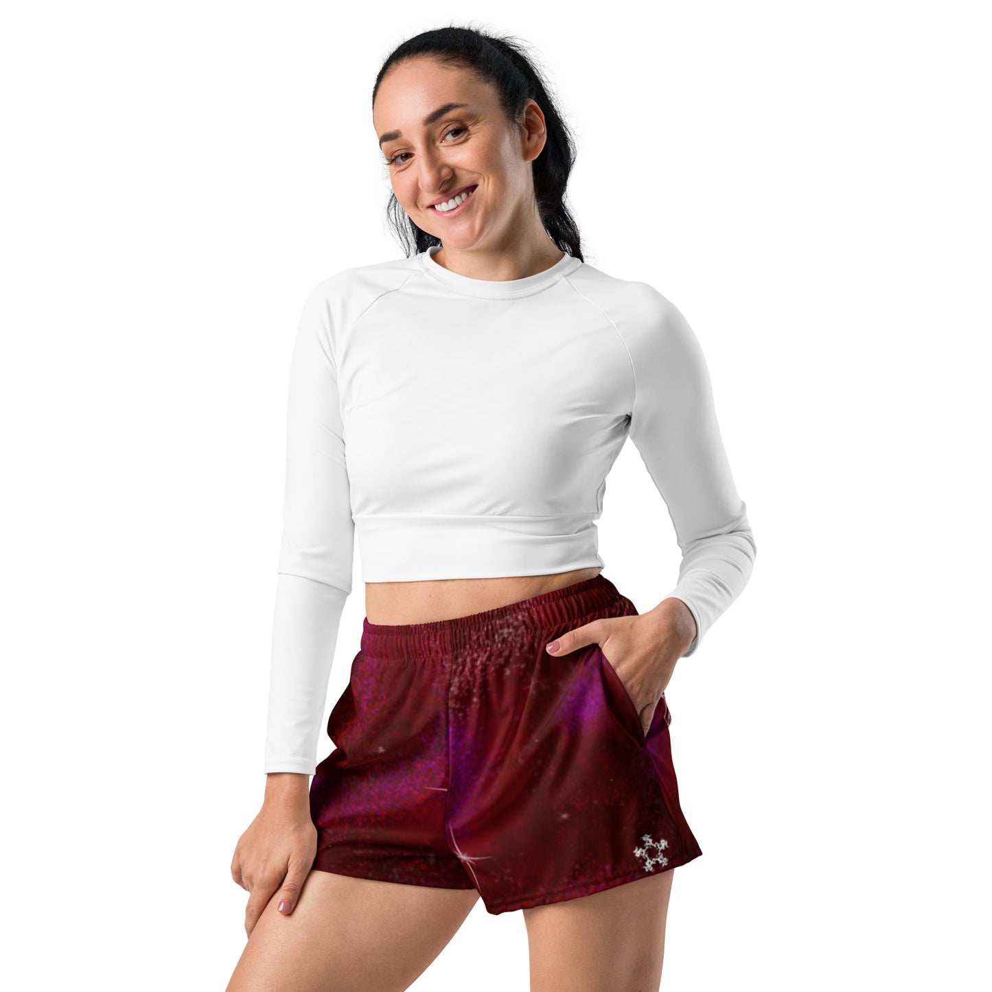 Athletic Shorts Burgundy Galaxy