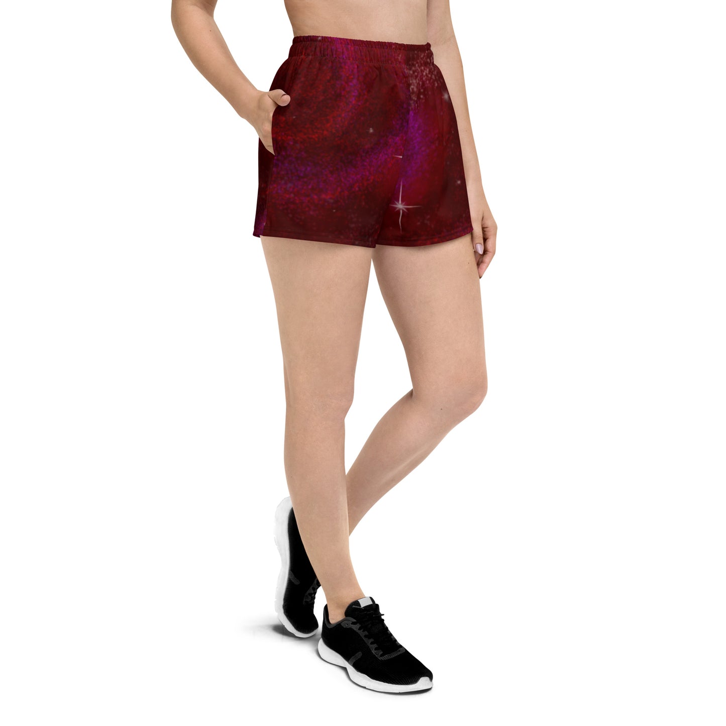 Athletic Shorts Burgundy Galaxy