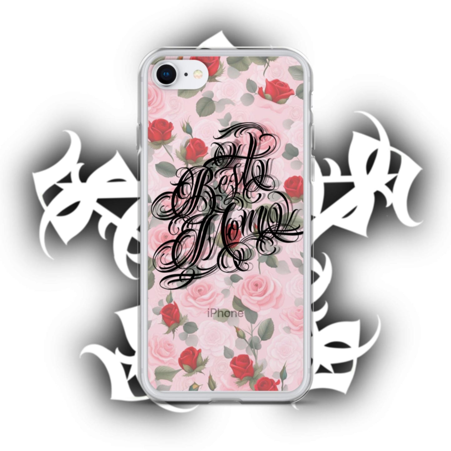 Clear Case for iPhone® Best Mom Floral Design