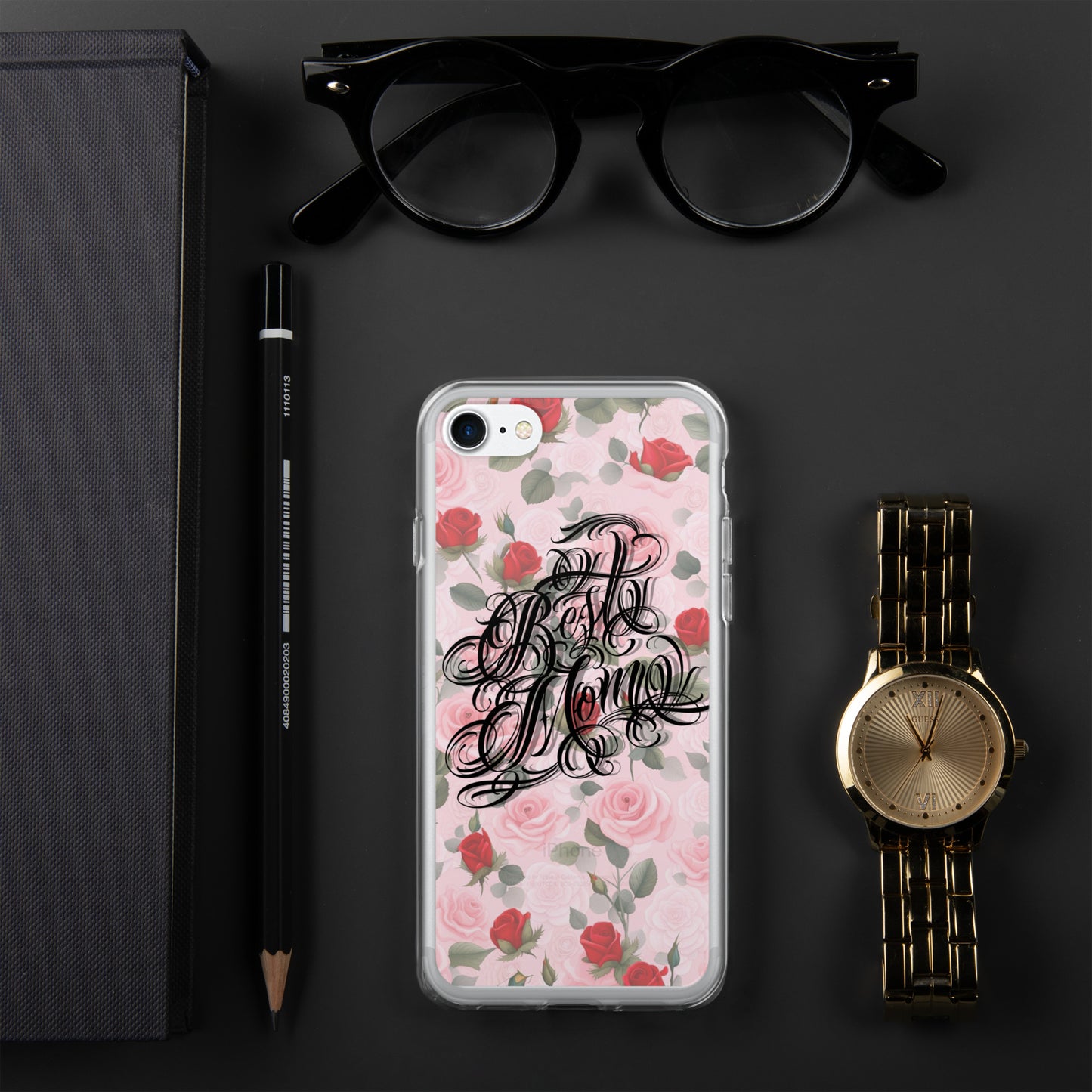 Clear Case for iPhone® Best Mom Floral Design