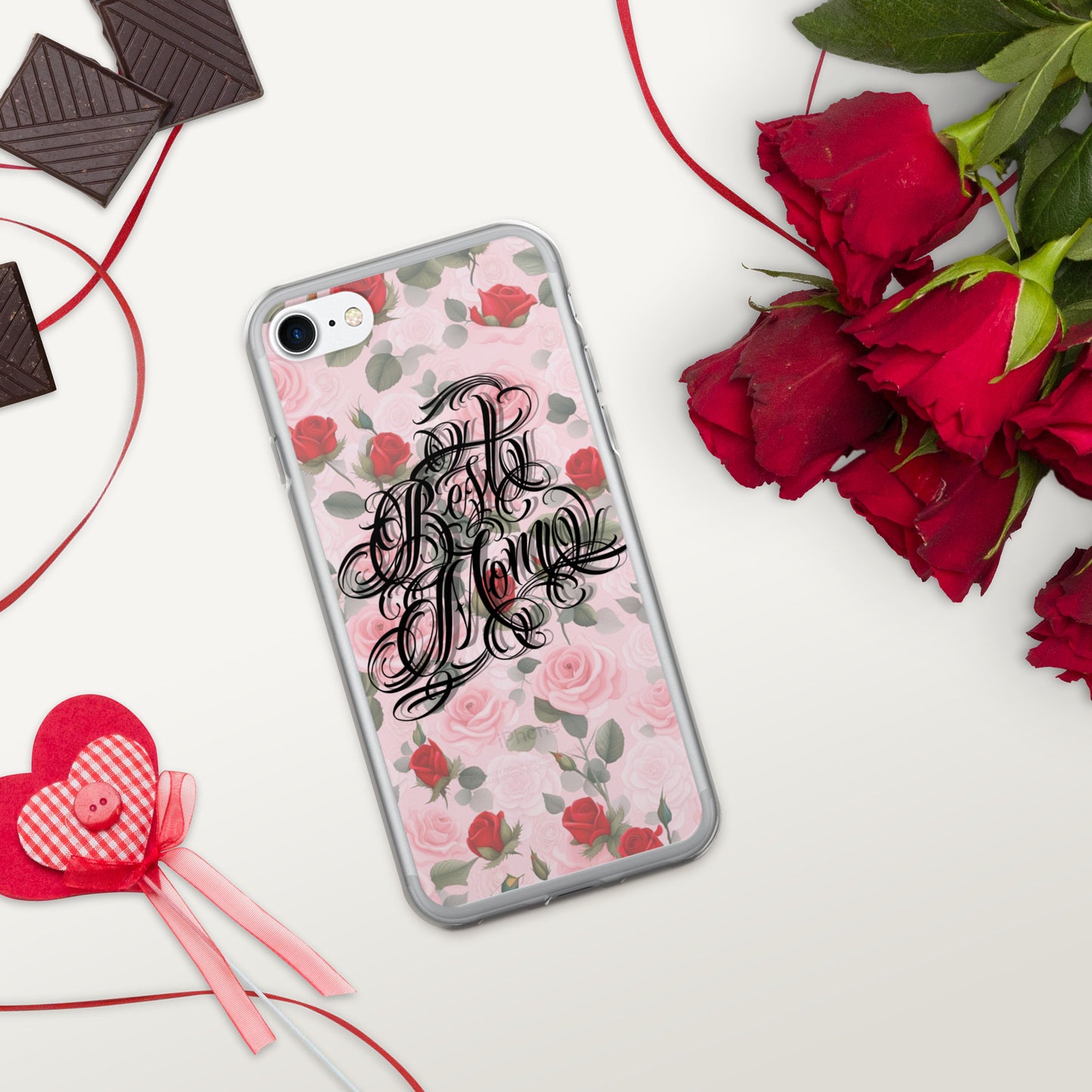 Clear Case for iPhone® Best Mom Floral Design