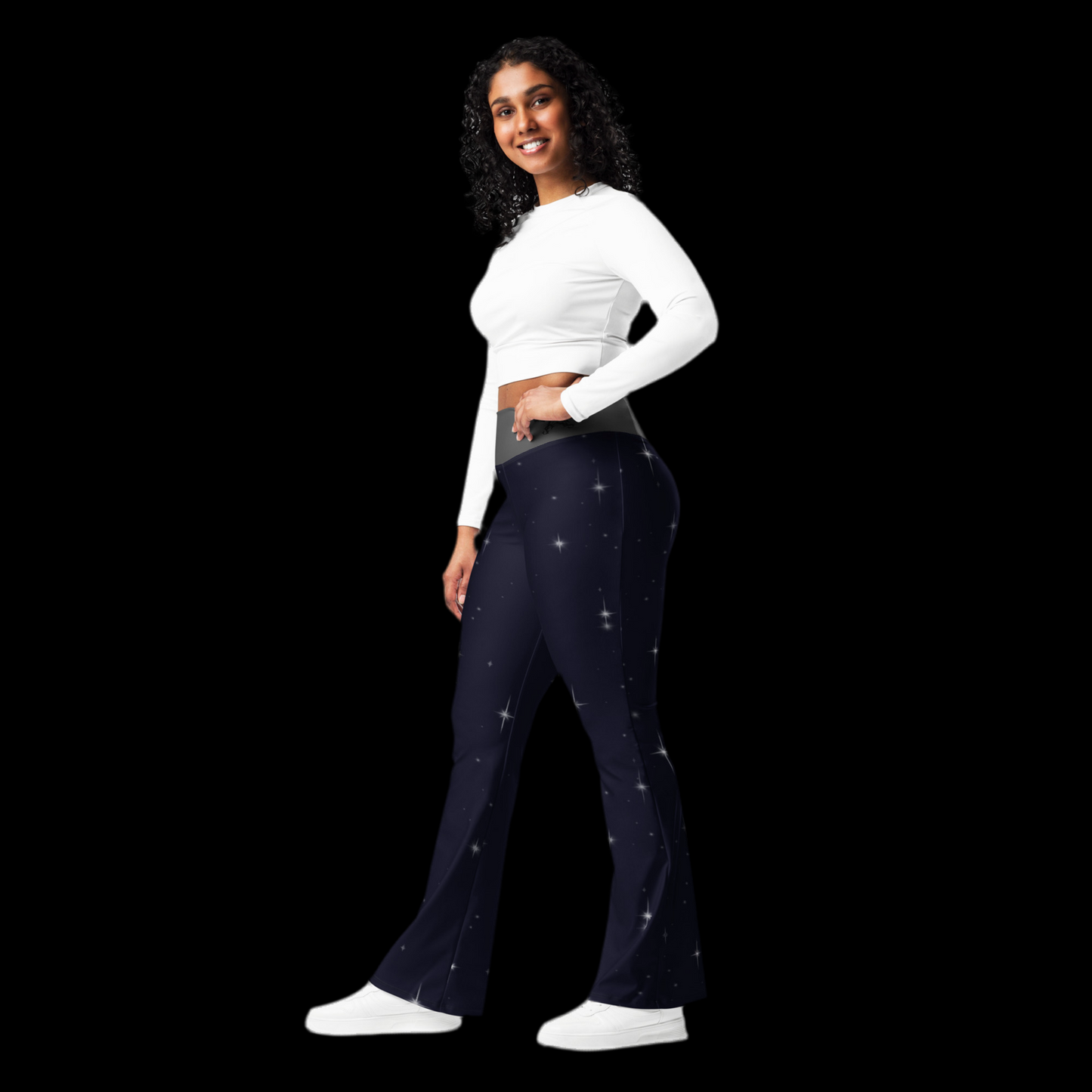 Flare leggings - Black starry night