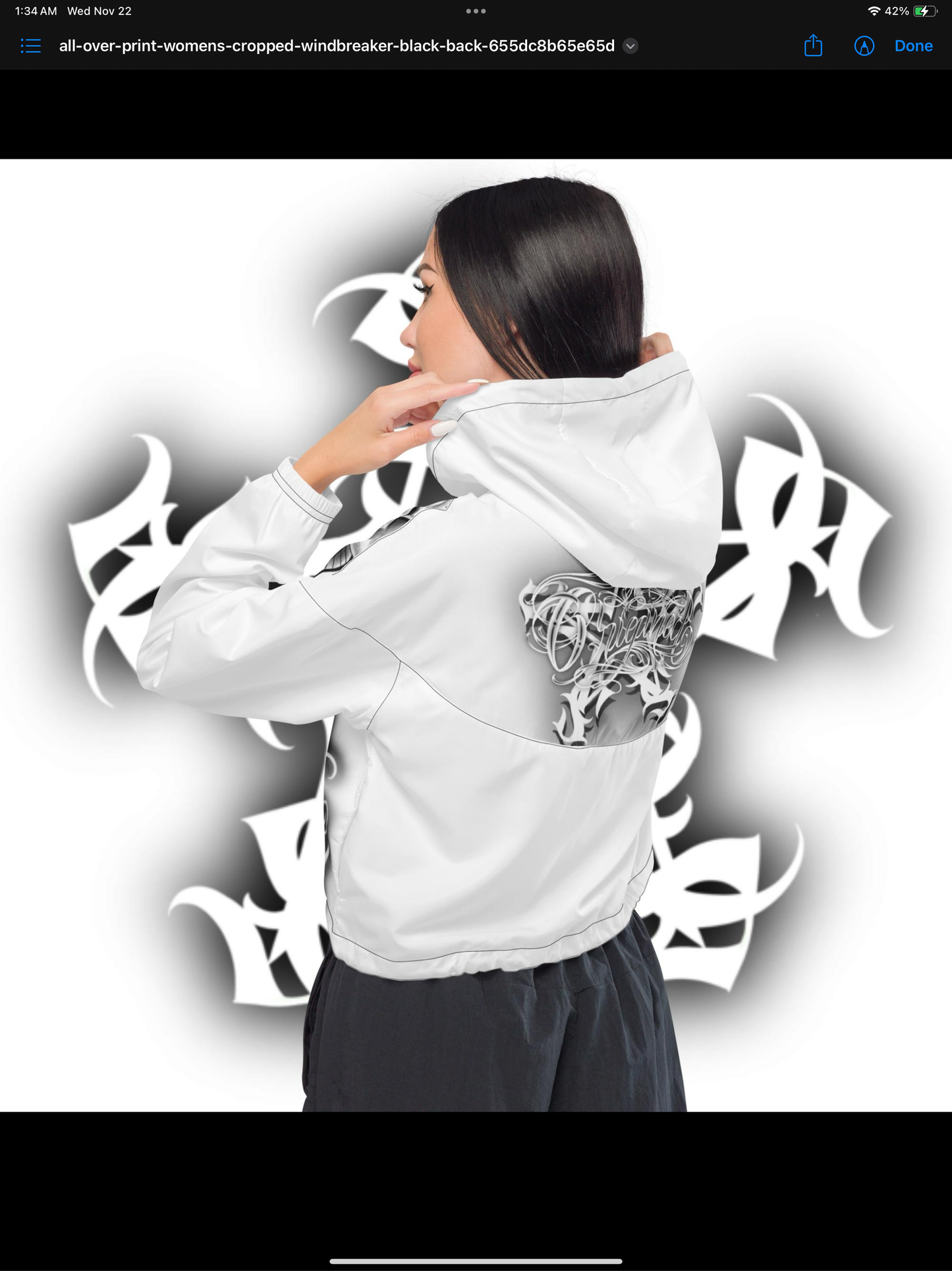 Cropped Windbreaker “Hopeless Romantic”