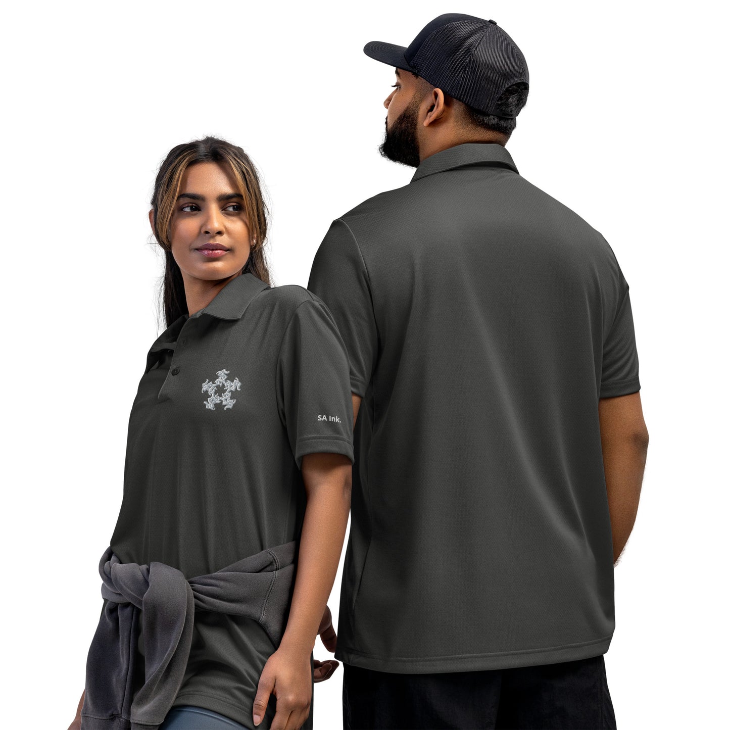 adidas space-dyed polo SAInk Star