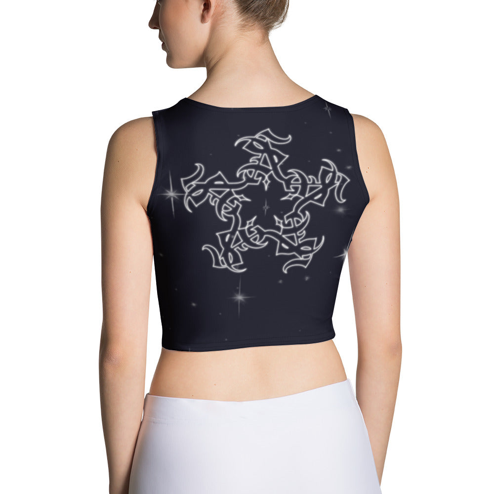 Crop Tank Top “Black Starry Night”