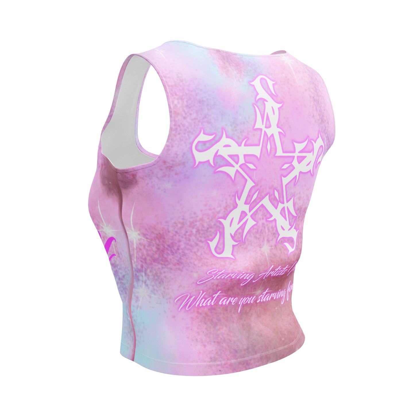 Crop Top tank - Pink “Angel Baby”