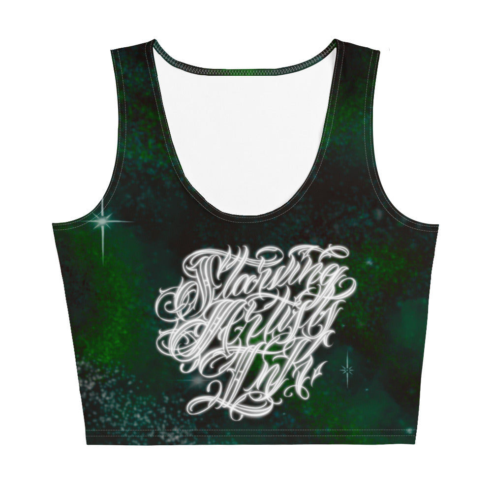 Crop Tank Top “Emerald Green Cosmo”