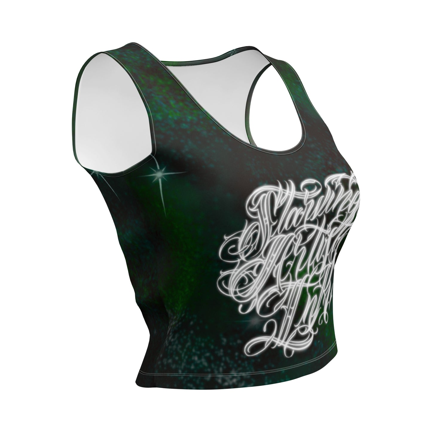 Crop Tank Top “Emerald Green Cosmo”