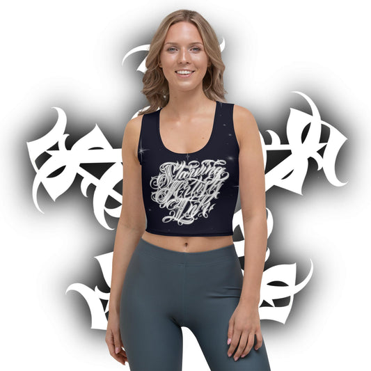 Crop Tank Top “Black Starry Night”