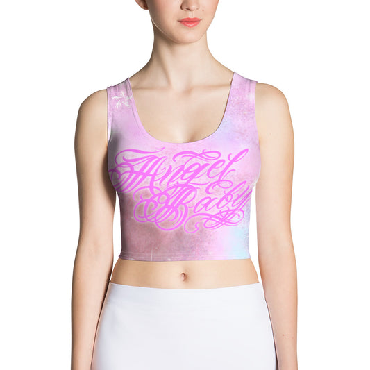 Crop Top tank - Pink “Angel Baby”