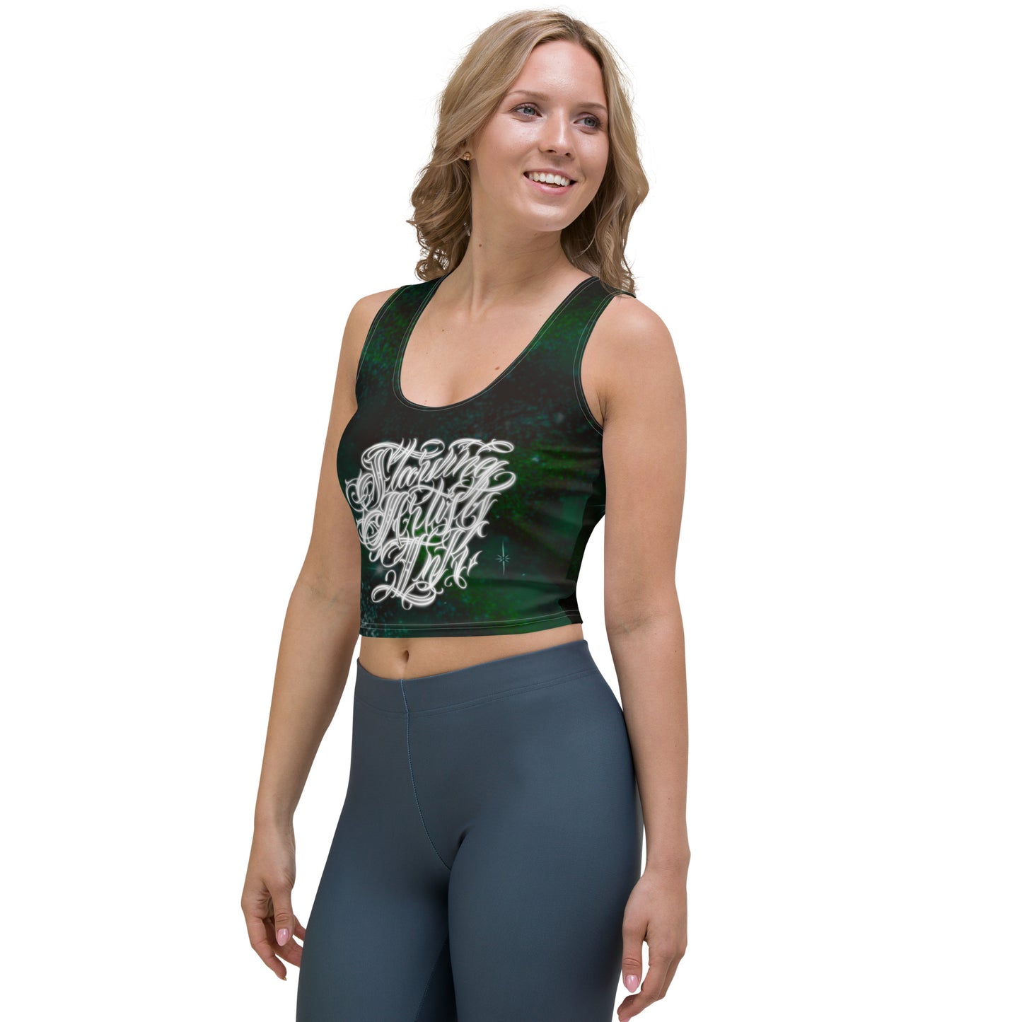 Crop Tank Top “Emerald Green Cosmo”
