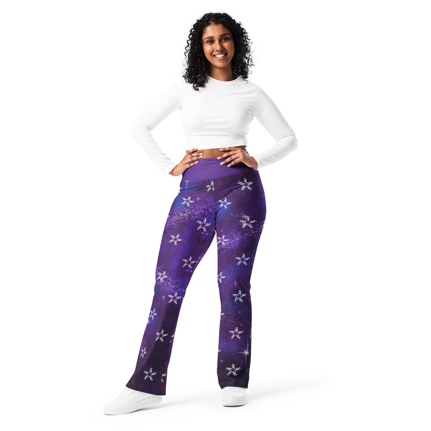 Flare leggings - plum cosmos