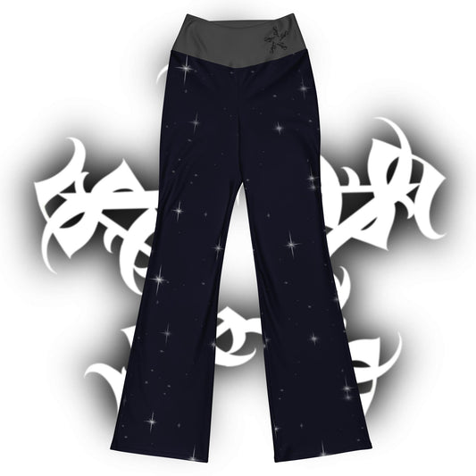 Flare leggings - Black starry night