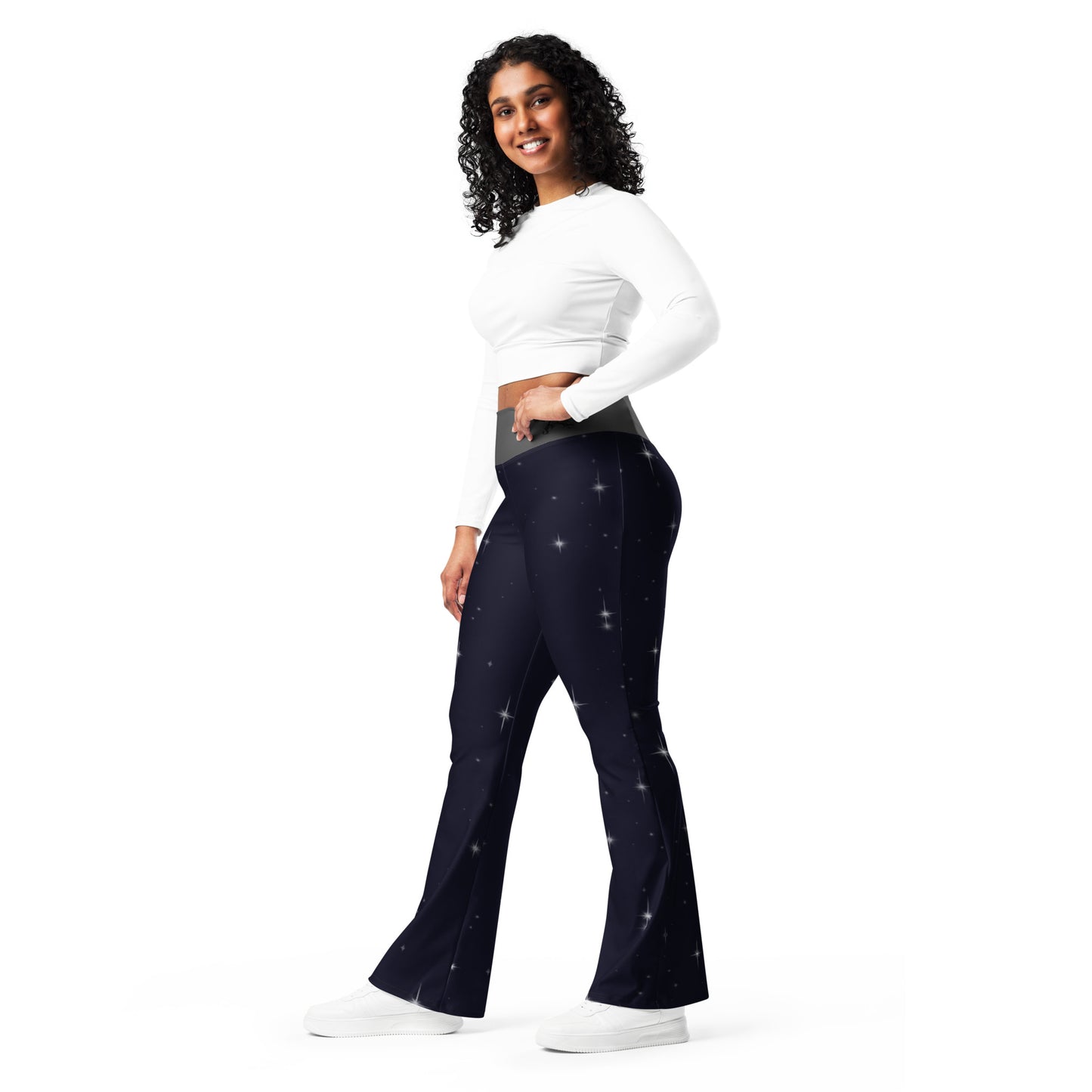 Flare leggings - Black starry night