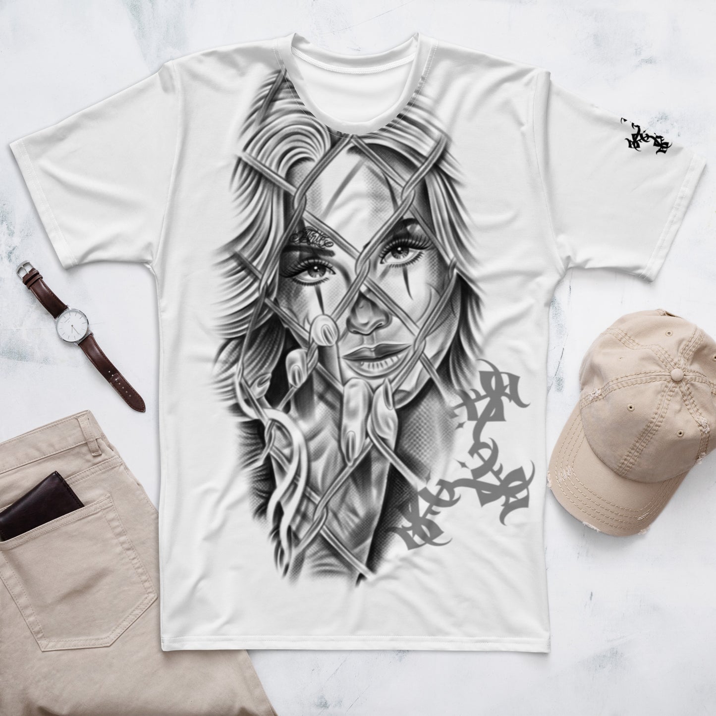 Lightweight T -white “On the Outside Looking In”