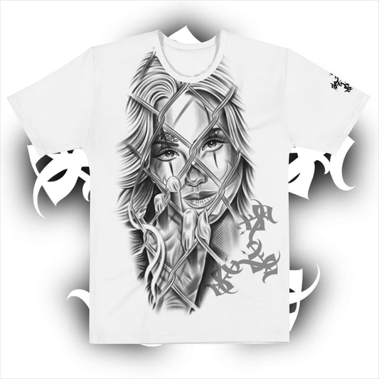 Lightweight T -white “On the Outside Looking In”