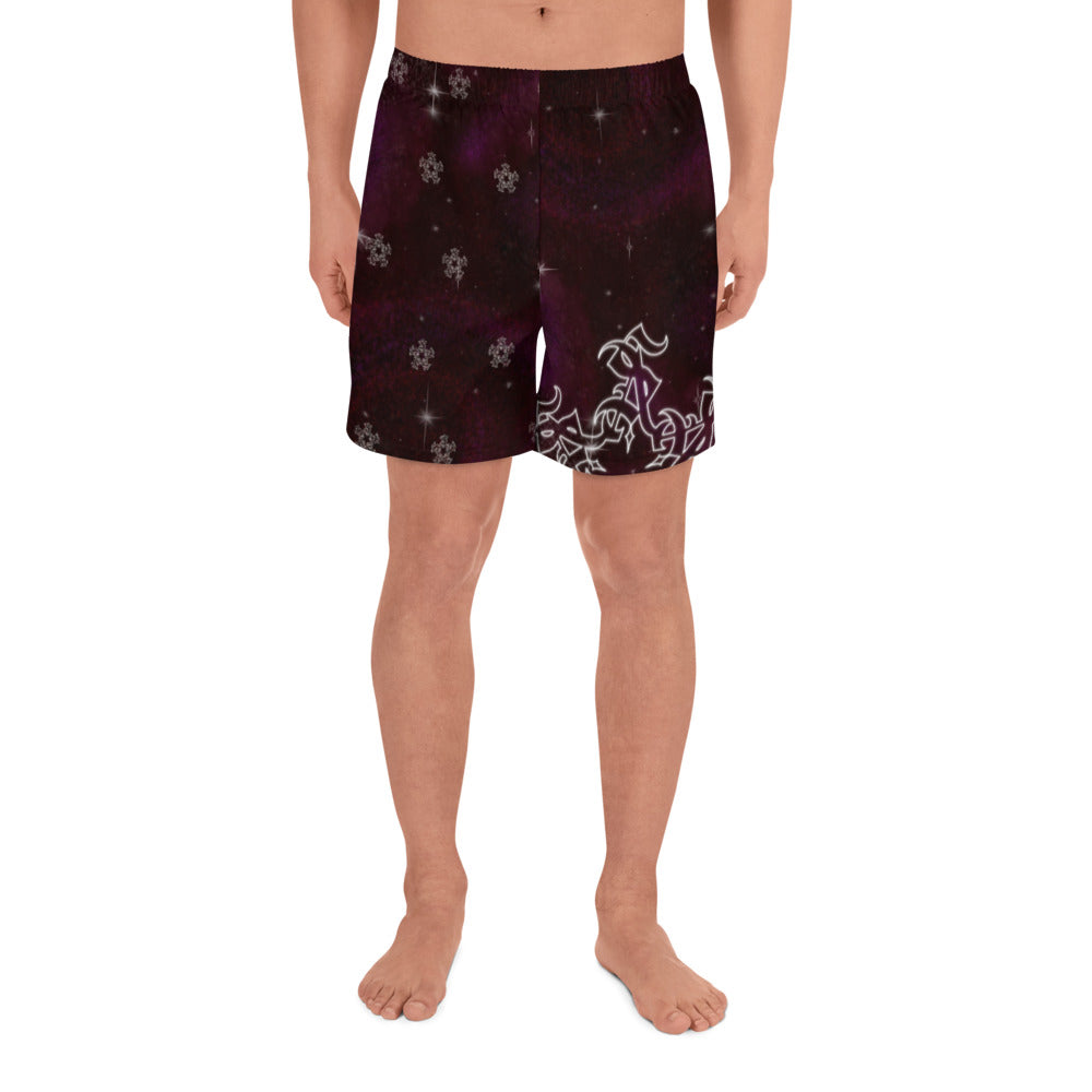 Athletic Shorts “Burgundy Cosmos”