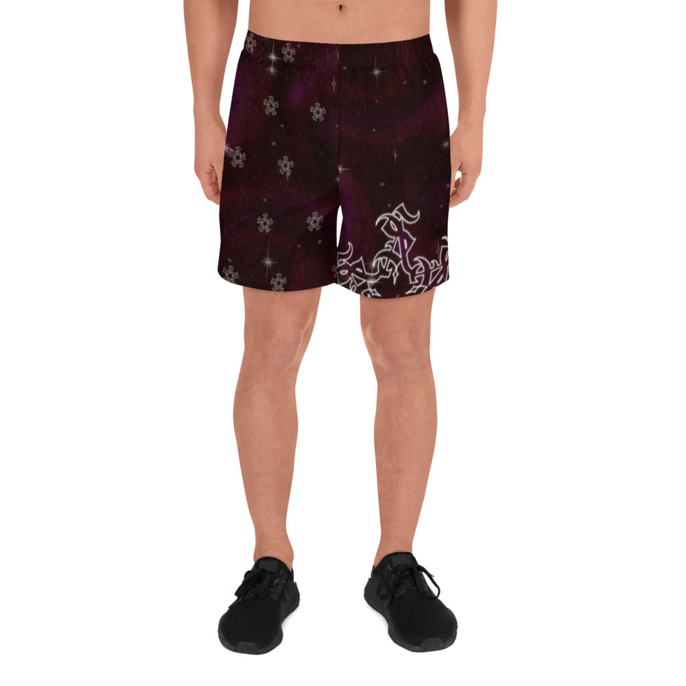 Athletic Shorts “Burgundy Cosmos”