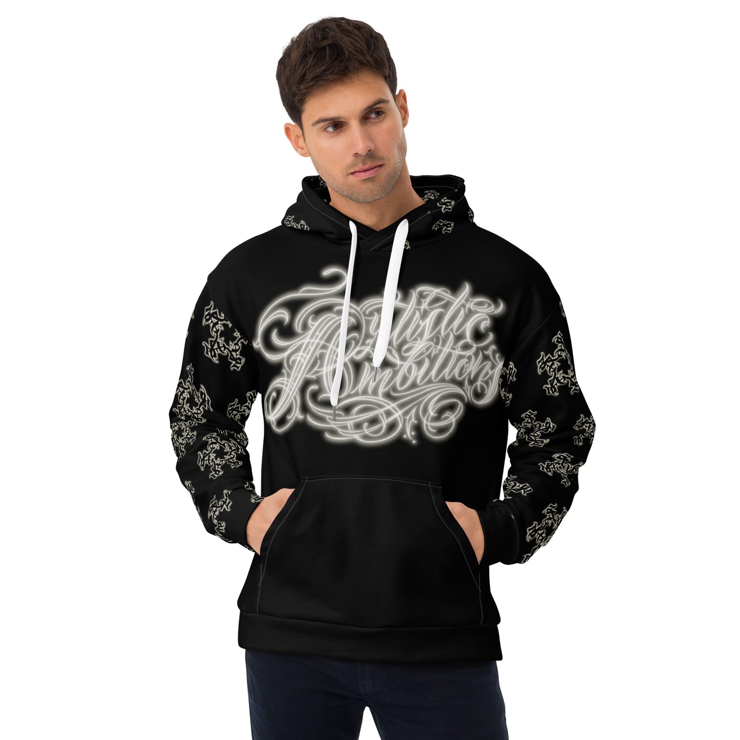 Black and apricot white Hoody & Sweats