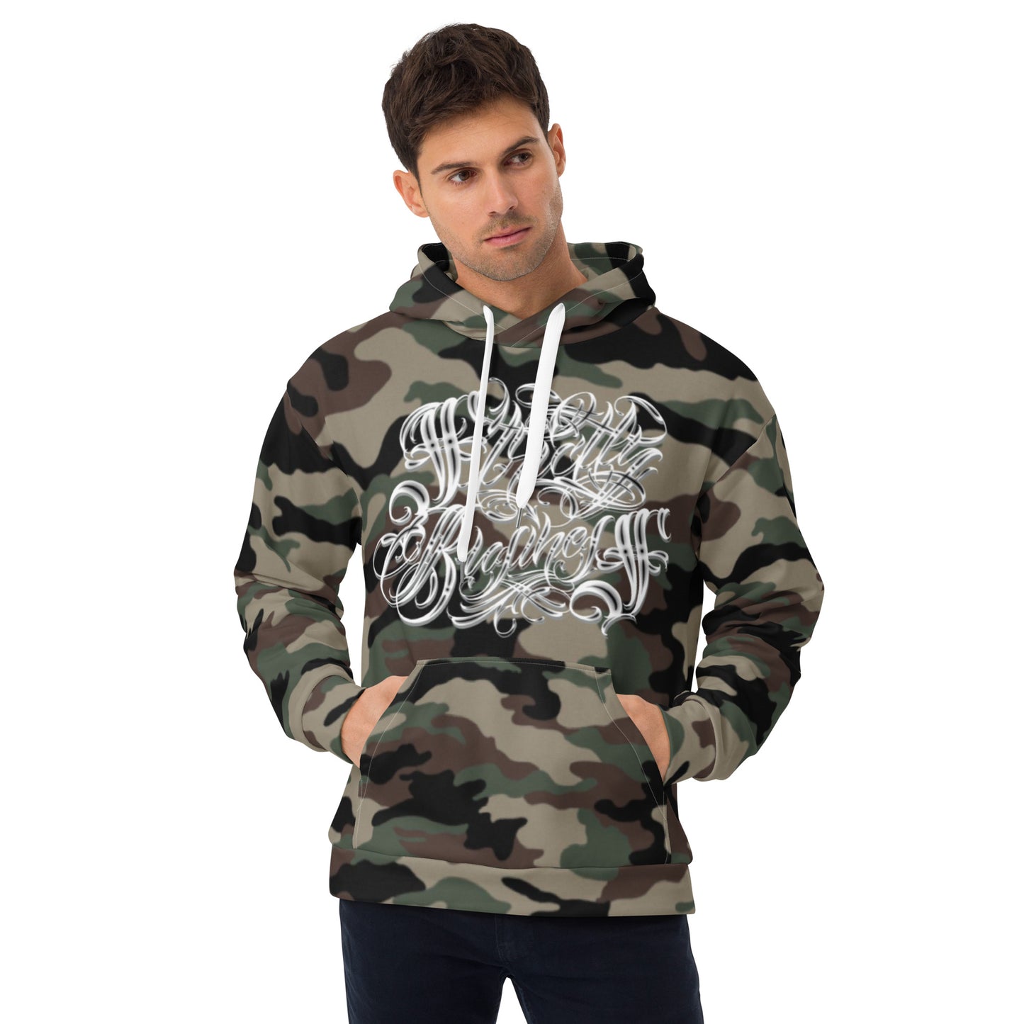 Hoodie - camo green “Strictly Business”