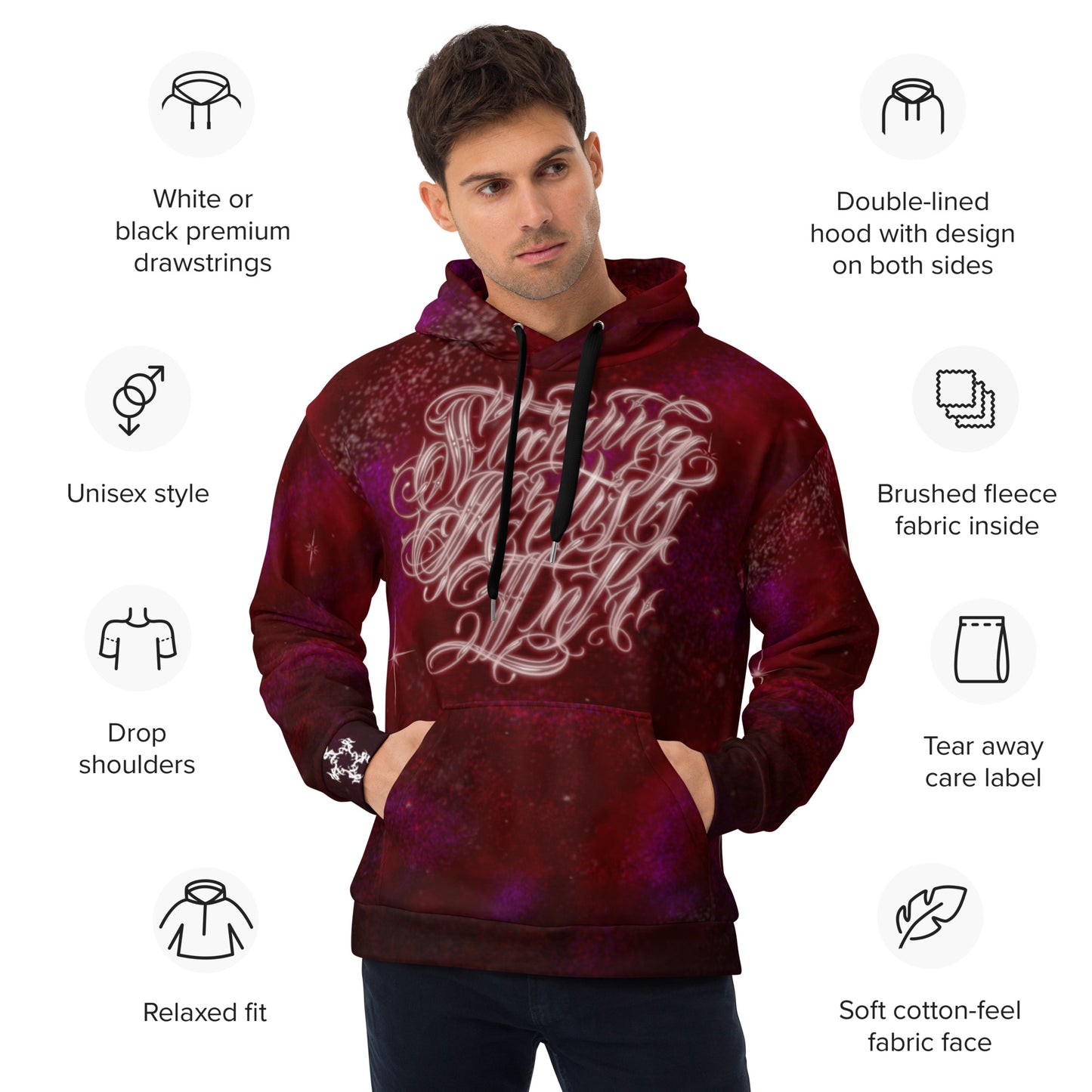 Hoodie Red Galaxy SAInk