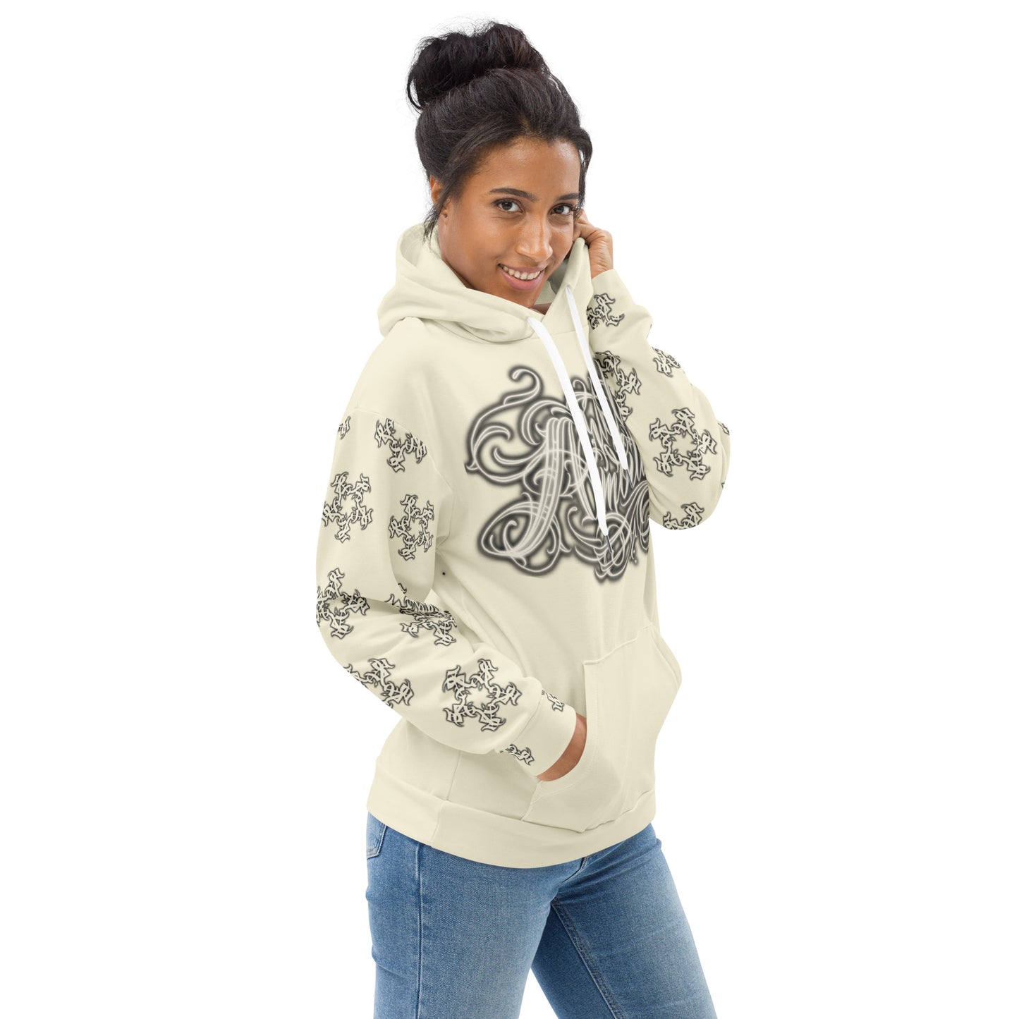 Apricot white sweat suit