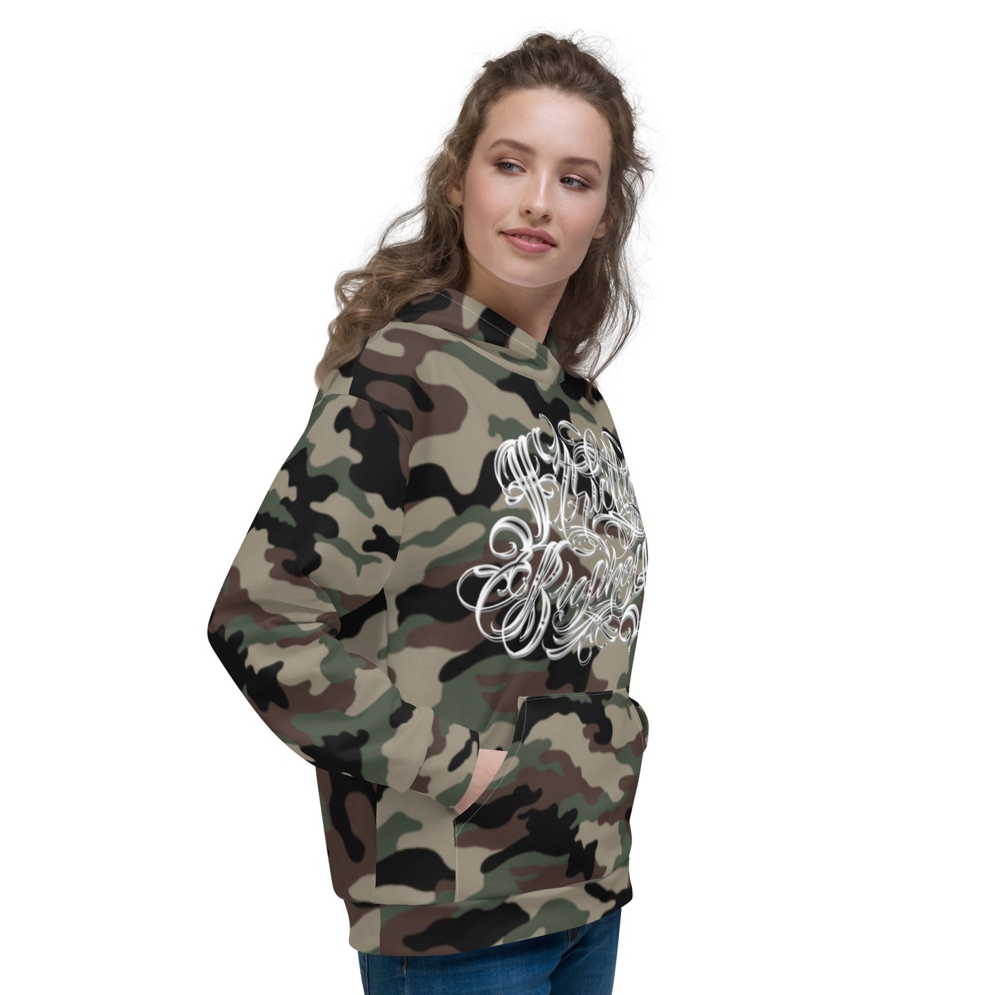 Hoodie - camo green “Strictly Business”