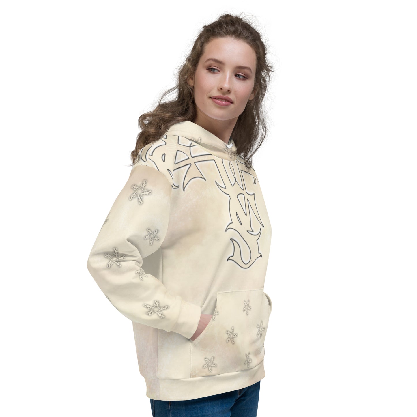Unisex Hoodie - Apricot Storm “Tribal Star”