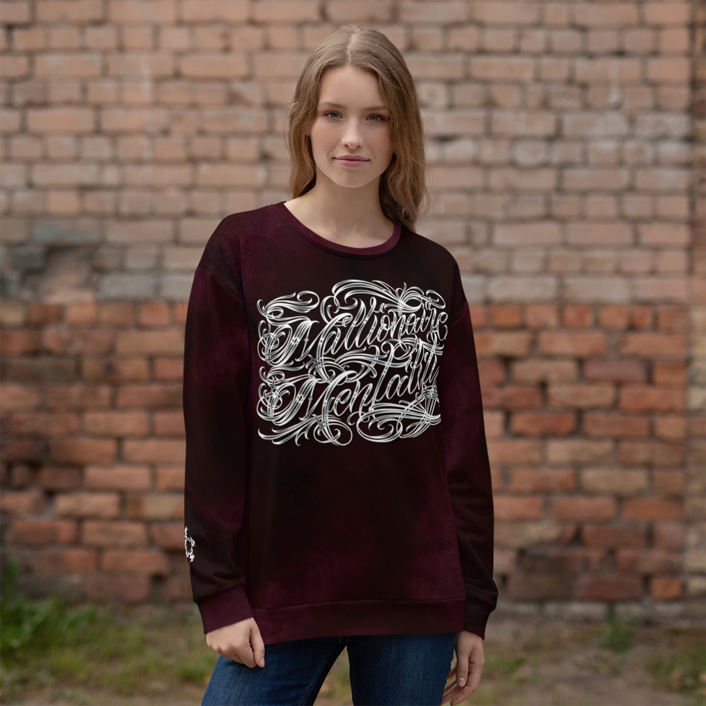 Sweatshirt - Burgundy Storm “Millionaire Mentality”